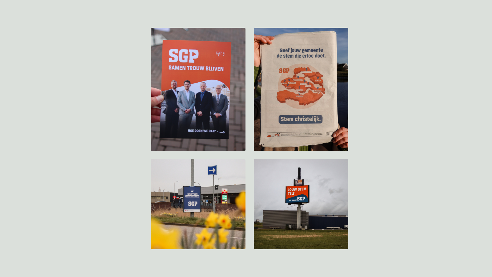 Campagne SGP visuele uitingen | Unieck Communicatie